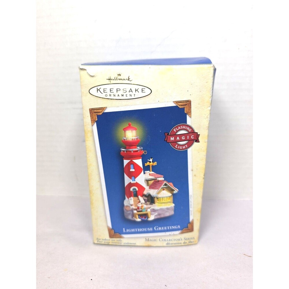 Hallmark Lighthouse Greetings Ornament 2005  Keepsake Christmas #9 in Series